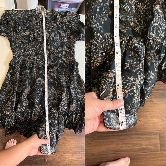 Nicholas Paisley Elsie Dress Black Boho Print - Picture 13 of 14